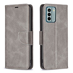 Funda de Cuero Cartera con Soporte Carcasa B04F para Nokia G22 Gris