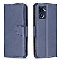 Funda de Cuero Cartera con Soporte Carcasa B04F para OnePlus Nord CE 2 5G Azul