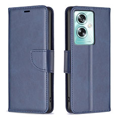 Funda de Cuero Cartera con Soporte Carcasa B04F para Oppo A2 5G Azul