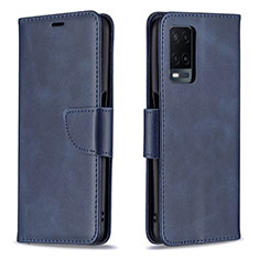 Funda de Cuero Cartera con Soporte Carcasa B04F para Oppo A54 4G Azul