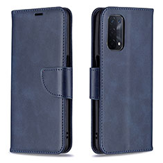 Funda de Cuero Cartera con Soporte Carcasa B04F para Oppo A54 5G Azul