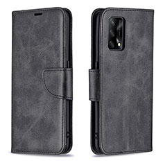 Funda de Cuero Cartera con Soporte Carcasa B04F para Oppo A74 4G Negro