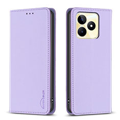 Funda de Cuero Cartera con Soporte Carcasa B04F para Realme C51 Purpura Claro