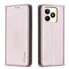 Funda de Cuero Cartera con Soporte Carcasa B04F para Realme C51 Rosa