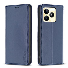 Funda de Cuero Cartera con Soporte Carcasa B04F para Realme C53 Azul