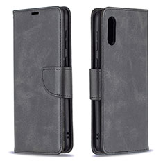 Funda de Cuero Cartera con Soporte Carcasa B04F para Samsung Galaxy A02 Negro