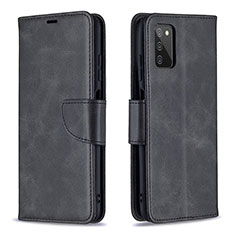 Funda de Cuero Cartera con Soporte Carcasa B04F para Samsung Galaxy A03s Negro