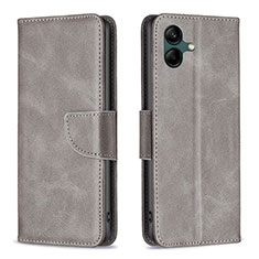 Funda de Cuero Cartera con Soporte Carcasa B04F para Samsung Galaxy A05 Gris