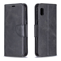 Funda de Cuero Cartera con Soporte Carcasa B04F para Samsung Galaxy A10e Negro