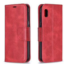 Funda de Cuero Cartera con Soporte Carcasa B04F para Samsung Galaxy A10e Rojo