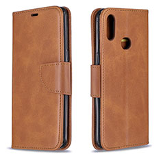 Funda de Cuero Cartera con Soporte Carcasa B04F para Samsung Galaxy A10s Marron