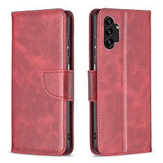 Funda de Cuero Cartera con Soporte Carcasa B04F para Samsung Galaxy A13 4G Rojo