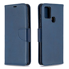 Funda de Cuero Cartera con Soporte Carcasa B04F para Samsung Galaxy A21s Azul