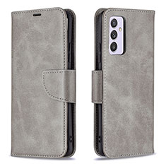 Funda de Cuero Cartera con Soporte Carcasa B04F para Samsung Galaxy A24 4G Gris