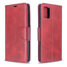 Funda de Cuero Cartera con Soporte Carcasa B04F para Samsung Galaxy A51 4G Rojo