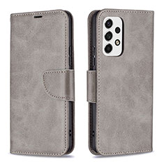 Funda de Cuero Cartera con Soporte Carcasa B04F para Samsung Galaxy A53 5G Gris