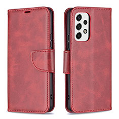 Funda de Cuero Cartera con Soporte Carcasa B04F para Samsung Galaxy A53 5G Rojo