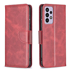 Funda de Cuero Cartera con Soporte Carcasa B04F para Samsung Galaxy A73 5G Rojo