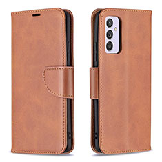 Funda de Cuero Cartera con Soporte Carcasa B04F para Samsung Galaxy A82 5G Marron