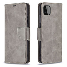 Funda de Cuero Cartera con Soporte Carcasa B04F para Samsung Galaxy F42 5G Gris