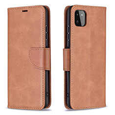 Funda de Cuero Cartera con Soporte Carcasa B04F para Samsung Galaxy F42 5G Marron