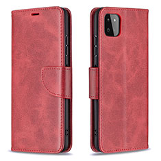 Funda de Cuero Cartera con Soporte Carcasa B04F para Samsung Galaxy F42 5G Rojo