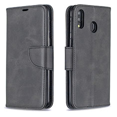 Funda de Cuero Cartera con Soporte Carcasa B04F para Samsung Galaxy M20 Negro