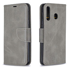 Funda de Cuero Cartera con Soporte Carcasa B04F para Samsung Galaxy M30 Gris