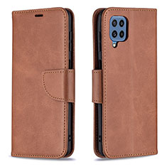 Funda de Cuero Cartera con Soporte Carcasa B04F para Samsung Galaxy M32 4G Marron