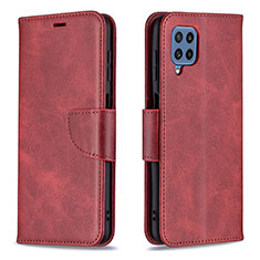 Funda de Cuero Cartera con Soporte Carcasa B04F para Samsung Galaxy M32 4G Rojo