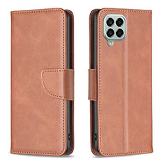 Funda de Cuero Cartera con Soporte Carcasa B04F para Samsung Galaxy M33 5G Marron