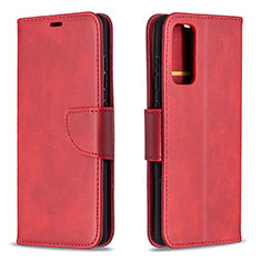 Funda de Cuero Cartera con Soporte Carcasa B04F para Samsung Galaxy S20 FE (2022) 5G Rojo