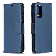 Funda de Cuero Cartera con Soporte Carcasa B04F para Samsung Galaxy S20 FE 5G Azul