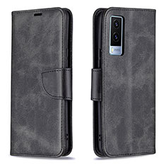 Funda de Cuero Cartera con Soporte Carcasa B04F para Vivo V21e 5G Negro