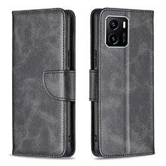 Funda de Cuero Cartera con Soporte Carcasa B04F para Vivo Y01 Negro