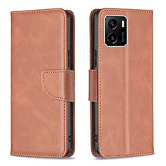 Funda de Cuero Cartera con Soporte Carcasa B04F para Vivo Y10 Marron