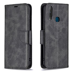 Funda de Cuero Cartera con Soporte Carcasa B04F para Vivo Y11 Negro