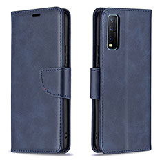 Funda de Cuero Cartera con Soporte Carcasa B04F para Vivo Y11s Azul