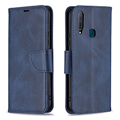 Funda de Cuero Cartera con Soporte Carcasa B04F para Vivo Y3 Azul