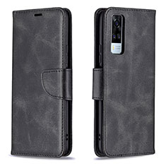 Funda de Cuero Cartera con Soporte Carcasa B04F para Vivo Y31 (2021) Negro