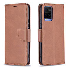 Funda de Cuero Cartera con Soporte Carcasa B04F para Vivo Y32 4G Marron