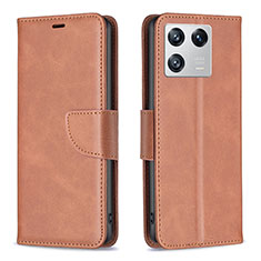 Funda de Cuero Cartera con Soporte Carcasa B04F para Xiaomi Mi 13 Pro 5G Marron