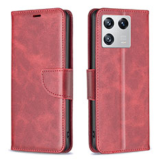 Funda de Cuero Cartera con Soporte Carcasa B04F para Xiaomi Mi 13 Pro 5G Rojo