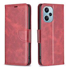 Funda de Cuero Cartera con Soporte Carcasa B04F para Xiaomi Poco F5 5G Rojo