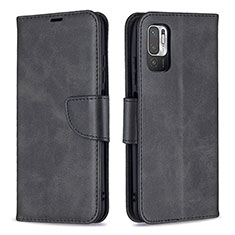 Funda de Cuero Cartera con Soporte Carcasa B04F para Xiaomi POCO M3 Pro 5G Negro