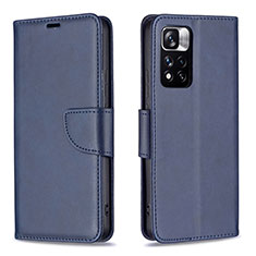 Funda de Cuero Cartera con Soporte Carcasa B04F para Xiaomi Poco X4 NFC Azul