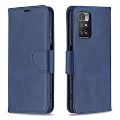 Funda de Cuero Cartera con Soporte Carcasa B04F para Xiaomi Redmi 10 (2022) Azul