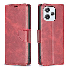 Funda de Cuero Cartera con Soporte Carcasa B04F para Xiaomi Redmi 12 4G Rojo