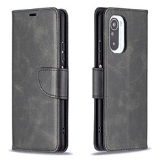 Funda de Cuero Cartera con Soporte Carcasa B04F para Xiaomi Redmi K40 5G Negro