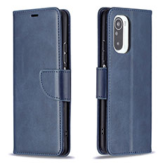 Funda de Cuero Cartera con Soporte Carcasa B04F para Xiaomi Redmi K40 Pro 5G Azul